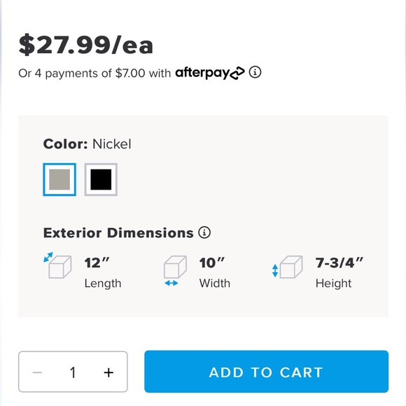 Silver STACKABLE WIRE BASKET WITH HANDLES  12x10x7 3/4 (1 basket) - Picture 4 of 4